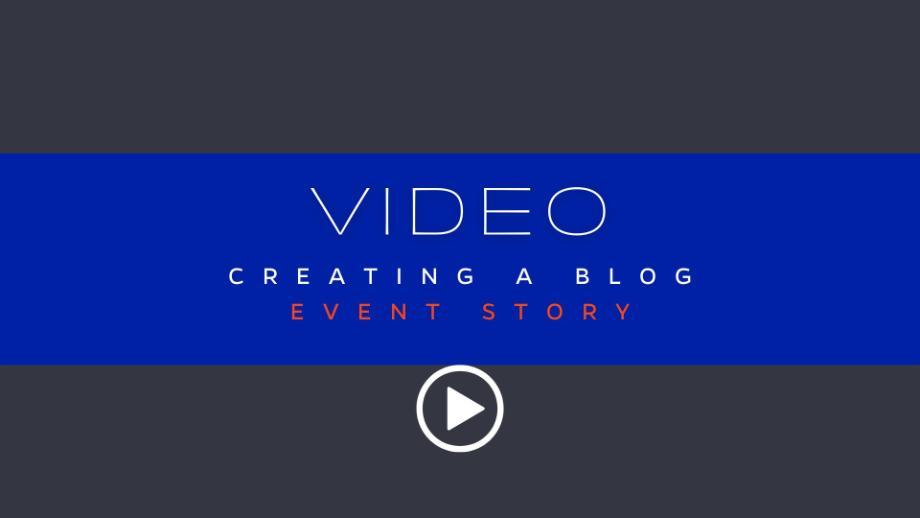 Video Cover Photo for Creating Blog Event Story Tutorial.